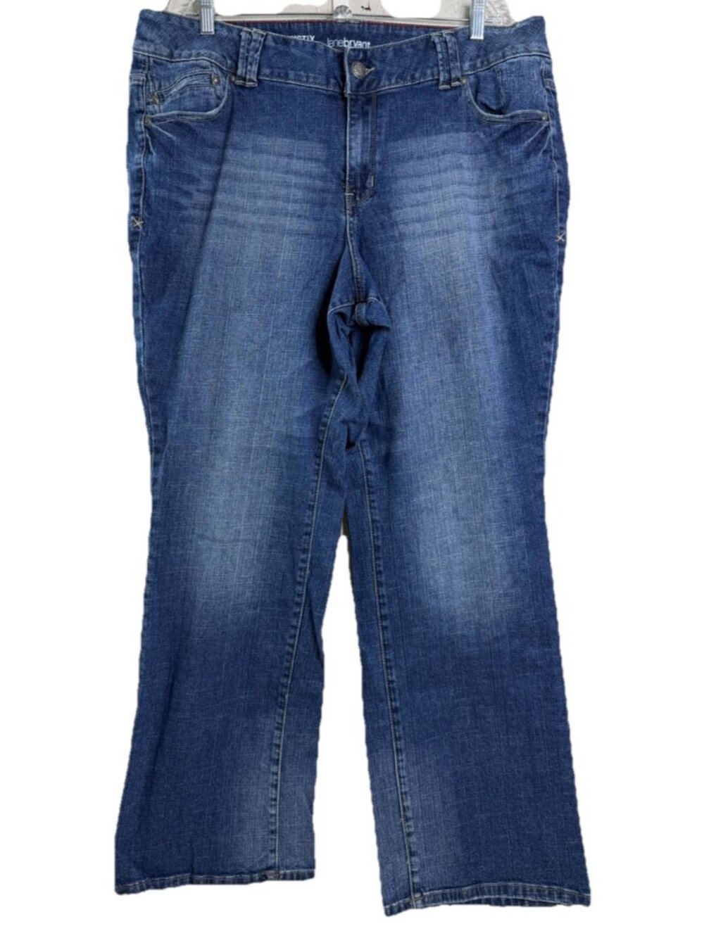 Lane Bryant Distinctly Boot Jeans 20 Average Dark Wash Y2K Minimalist Curvy EUC